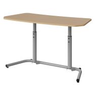 Table mobile Nomade grand trapèze incurvé mélaminé T3 à 7 Hêtre