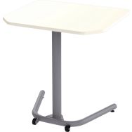 Table mobile Nomade plateau rabattable rectangulaire 70x60 cm mélaminé T5 Blanc