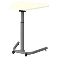 Table mobile Nomade plateau rabattable trapèze 45° mélaminé T3 à 7 Blanc