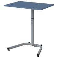 Table mobile Nomade rectangulaire 70x50 cm mélaminé T3 à 7 Bleu