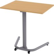 Table mobile Nomade rectangulaire 70x50 cm mélaminé T6 Hêtre