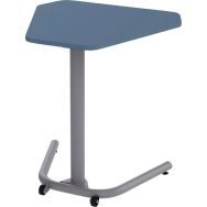 Table mobile Nomade trapèze 45 mélaminé T6 Bleu