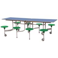 Table mobile Solution rectangulaire 8 sieges-L243cm T4 light blue/vert