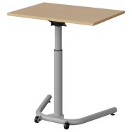 Table mobile rabattable rectangulaire 70x50 cm Nomade mélaminé T3 à 7 Hêtre