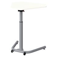 Table mobile rabattable trapèze 60° Nomade mélaminé T3 à 7 Blanc