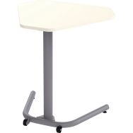 Table mobile rabattable trapèze 60° Nomade mélaminé T6 Blanc