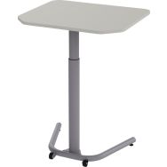 Table mobile réglable Up & Down rectangle 70x60 cm stratifié H71 à 116 cm Gris