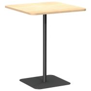Table pied central Lotua 60 x 60 cm Chêne blanchi/noir