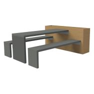 Table pique nique ARCHE 180 cm - 1 jardinière ESPACE - gris/beige