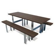 Table plastique pieds acier Espace Urbain