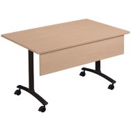 Table pliante Axe stratifiée+vdf 140x68 cm Hêtre/anthracite