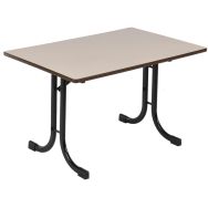 Table pliante Ideal 180x80 cm piètement courbe chants PVC 2071 Gris/Noir