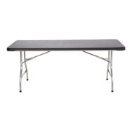 Table pliante empilable 183x76x74 Noir