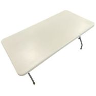 Table pliante reconditionnée - 153 x 76 cm - Beige