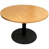 Table reconditionnée ronde - Plateau bois - 110 cm