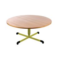 Table réglable Chloé, Ø 120 cm, Plateau hêtre, Piètement Granny