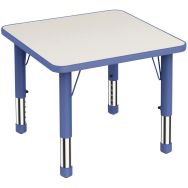 Table réglable Clémence Carrée 60 x 60 cm Bleu/blanc
