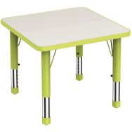 Table réglable Clémence Carrée 60 x 60 cm Vert/blanc