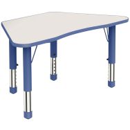 Table réglable Clémence Trapèze 95 x 53 cm Bleu/blanc