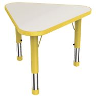 Table réglable Clémence Triangulaire 67 x 60 cm Jaune/blanc