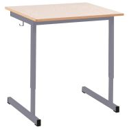 Table réglable Dico 130 x 50 cm chants alaisés - piétement gris alu