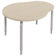 Table réglable Seed Pear pied gris plateau érable hauteur 46-58 cm-Vanerum