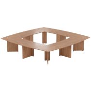 Table réunion Atem 16 personnes pieds panneaux - MBA