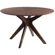 Table réunion Carmel Ø 120 cm plateau plaqué Noyer