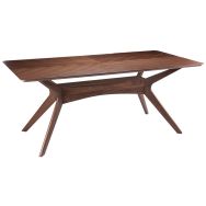 Table réunion Helga 180x75x95 cm plateau plaqué Noyer
