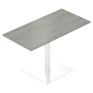 Table réunion Lila 1Pcar 120x60 cm chêne gris/blanc