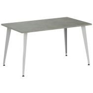 Table réunion Ruby 140 x 80 cm pied Alu plt béton