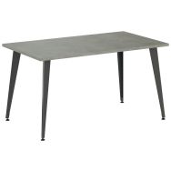 Table réunion Ruby 160 x 80 cm pied Noir plt béton