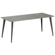 Table réunion Ruby 180 x 80 cm pied Noir plt béton