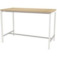 Table réunion haute Creo 160 pied blanc Quadrifoglio