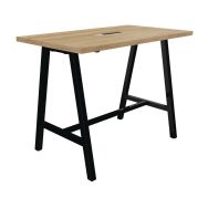 Table réunion haute cohésion avec bloc électrique pieds métal Buronomic