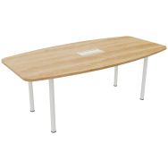 Table réunion tonneau 4 pieds + top access Nebraska/blanc