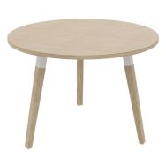 Table ronde Dialogue Ø 100 plateau Chêne tripode Hêtre