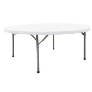 Table ronde pliante 183 cm blanc Furnitrade
