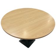 Table ronde reconditionnée Ø 100 cm plateau mélaminé