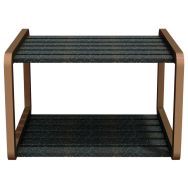 Table salon de jardin CHARDONNAY 70x70 cm lattes Ipra/alu Urbemob