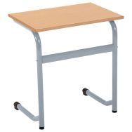 Table scolaire Forum2 dégagement latéral 70x50cm T3 chants alaisés hêtre/gris