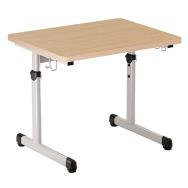 Table scolaire Quar sans tiroir 70x55 gris plateau hêtre-Mirplay School