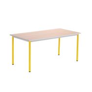 Table scolaire T'Sup plateau mélaminé 120 x 80 cm - T6 - piétement jaune