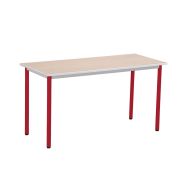 Table scolaire T'Sup plateau mélaminé 140 x 60 cm - T5 - piétement rouge