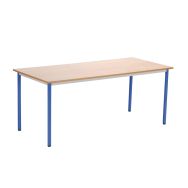 Table scolaire T'Sup plateau mélaminé 180 x 80 cm - T4 - piétement bleu