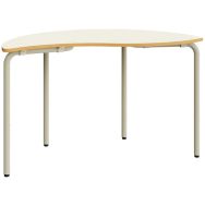 Table scolaire Yang 130x65 cm plateau beige/piétement gris
