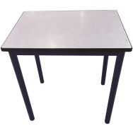 Table scolaire reconditionnée pieds bleu 70x50 cm