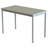 Table scolaire rectangle Elodie plateau sous cadre mélaminé beige