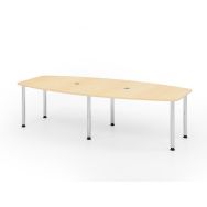 Table tonneau - 6 pieds chromés - 220x130 cm - Hammerbacher