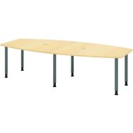 Table tonneau - 6 pieds graphite - 280x130 cm - Hammerbacher